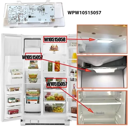 Vista 6 de Reemplazo de luz LED WPW10515057 (AP6022533) W10515057 3021141 PS11755866 W10398007 para frigorífico WRS322FDAW04