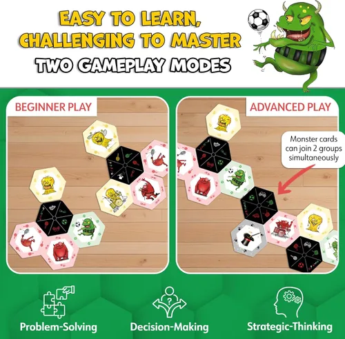 Vista 8 de Groopic Monster's Style - Giro galardonado y divertido en el amado juego de Rummy. Juegos de mesa para niños de 8 a 12 años y familias, innovador