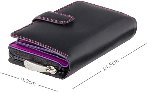 Vista 3 de Visconti RIO 13 - Cartera grande de piel suave para mujer, Negro