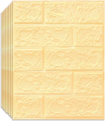 Vista 11 de Melairya Panel de pared 3D, 10 unidades, autoadhesivo, impermeable, de espuma de polietileno, anticolisión, utilizado para baño y sala de estar
