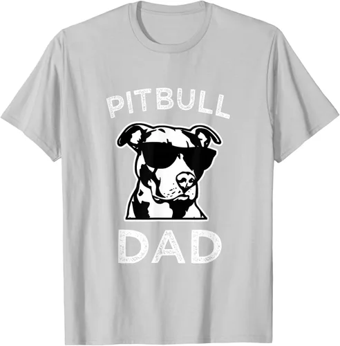 Vista 13 de Camiseta para hombre con diseño de Pitbull Dad Pit Bull Dog para hombre, Negro
