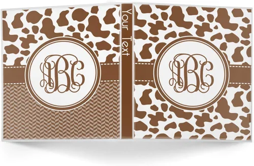 Vista 2 de Carpeta personalizada de 3 anillas con estampado de vaca - 1 pulgada