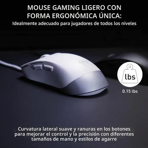 Vista 2 de M50 Mouse de Juegos con Cable (Con Cable, Blanco)