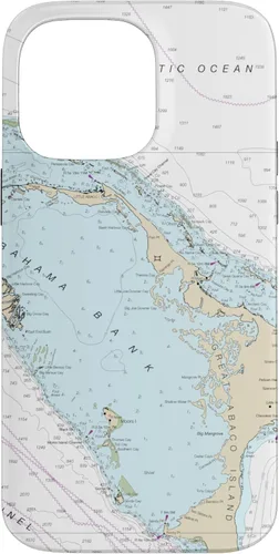 Vista 21 de iPhone 16 Nautical Chart - Abaco Islands, Bahamas, Caribbean Case