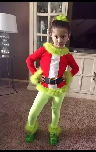 Vista 2 de Traje de Navidad para bebés y niñas, chaqueta de manga larga de Papá Noel, abrigo de forro polar, pantalones sombrero, ropa de cosplay para fiestas