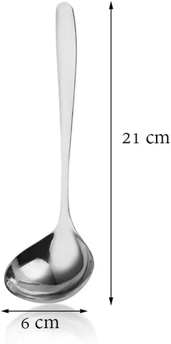 Vista 2 de Juego de 2 cucharas de acero inoxidable para servir buffet de 8 3/8 pulgadas