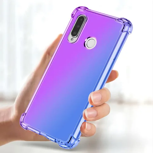 Vista 5 de Funda para Huawei P30 Lite/Nova 4E MAR-LX3A Lindas Niñas Mujeres, Gradient Slim Anti Scratch Soft TPU Funda Protectora a Prueba de Golpes