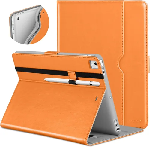 Vista 9 de DTTO para iPad de 9.7 pulgadas 5ª/6ª generación 2018/2017, funda con soporte para Apple Pencil, funda de cuero premium tipo folio con soporte