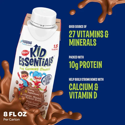 Vista 4 de BOOST Kid Essentials - Bebida nutricional equilibrada para niños, con calorías y nutrientes adicionales, chocolate Craze, 8 onzas líquidas