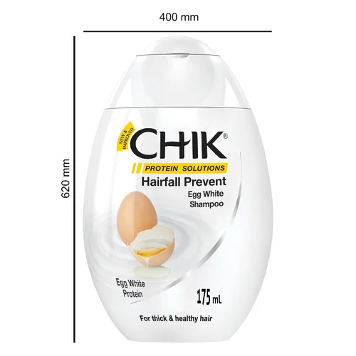 Vista 4 de Chik Protein Solutions - Hairfall Prevent Egg White Shampoo - 5.9 fl oz para cabello grueso y saludable.