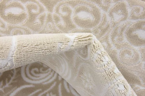 Vista 9 de Unique Loom Rushmore Collection Adams - Alfombra redonda de 5 pies, color beige y marfil