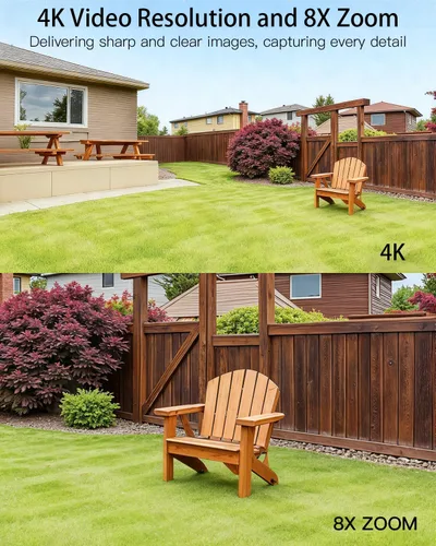 Vista 5 de VIMTAG Cámara de seguridad al aire libre con cable 4K 8MP para el hogar