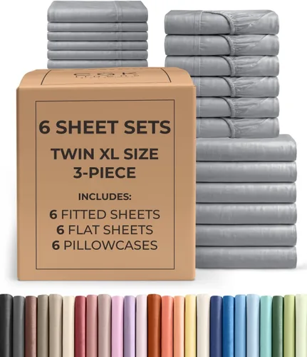 Vista 61 de Pack of 2, Twin Size 3 Piece Sheet Set - Breathable & Cooling - White