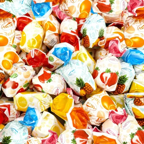 Vista 8 de Fruit Starlight - Discos de caramelo, manzana, fresa, limón, naranja, 3 libras a granel