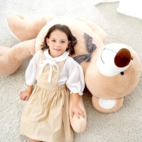 Vista 5 de Oso de peluche gigante, juguete de peluche grande, oso de peluche marrón clásico, regalo de cumpleaños de San Valentín para novia, niños y adultos