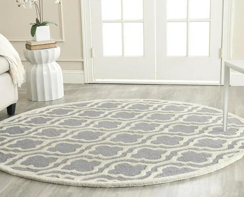 Vista 31 de SAFAVIEH Cambridge Collection CAM132E - Alfombra decorativa de lana marroquí de primera calidad, 2 x 3 pies, color negro y marfil