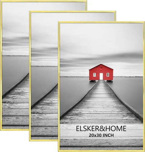 Vista 48 de ELSKER&HOME Marco de póster de 8 x 24 pulgadas, paquete de 3 portarretratos Negro