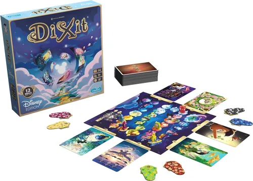 Vista 4 de Asmodee Dixit Disney Edition Juego de Mesa - Sumérgete en una Aventura Mágica de Narración, Divertido Juego Familiar para Niños y Adultos, Edades