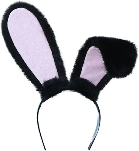Vista 12 de Faylay Diadema peluda con orejas de conejo para mujer, accesorios de fiesta Bdte