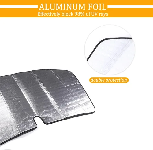 Vista 7 de Parasol para parabrisas de automóvil compatible con Chevrolet Corvette C6 2005-2013, personalizable, protección contra rayos UV (1 unidad)