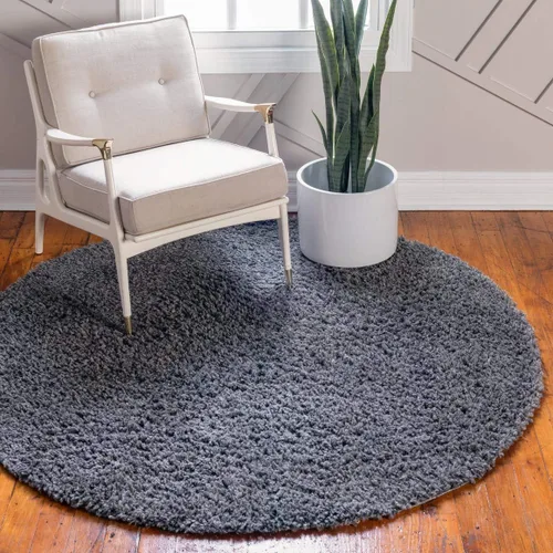 Vista 53 de Unique Loom Colección Davos Shag - Alfombra Lino