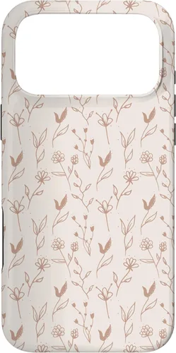 Vista 21 de Beige Tan Wildflower Floral Minimal Flower Boho Case for iPhone 17