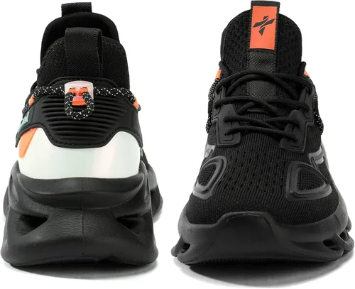 Vista 5 de SPOSENS Zapatos para caminar para hombre, zapatos de tenis ligeros, zapatos para correr para hombre, zapatos casuales sin cordones para gimnasio