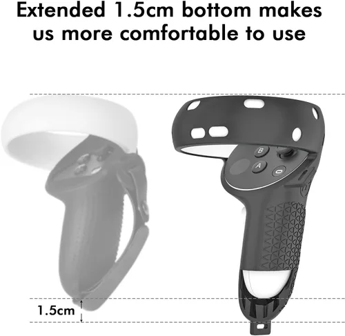 Vista 3 de Controller Grips Cover for Oculus Quest 2, Anti-Leakage Silicone Face Cover for Oculus Quest 2, with Lens Protective Cover and VR Shell, Accessories