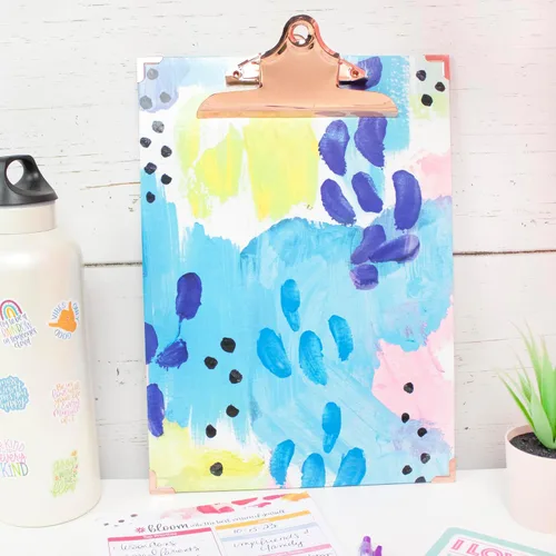 Vista 6 de bloom daily planners Portapapeles tamaño carta – Estándar A4 (9 pulgadas de ancho x 12.5 pulgadas de alto) bonito tablero decorativo para Abstracto