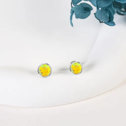 Vista 3 de LarimarAquamarineLapis LazuliMoss AgateAmethystTurquoiseOnyxTiger EyeMoonstoneLabradoriteRose Quartz Earrings Stud Sterling Silver Natural