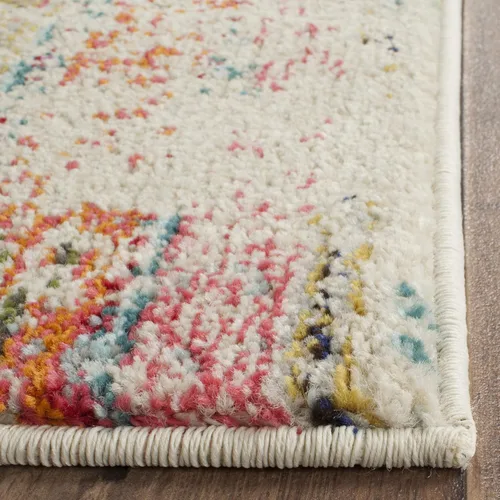 Vista 3 de SAFAVIEH Colección Monaco - Alfombra de área de 8 x 11 pies, Multicolor, diseño tribal bohemio chic envejecido, no desprende pelusa y de fácil