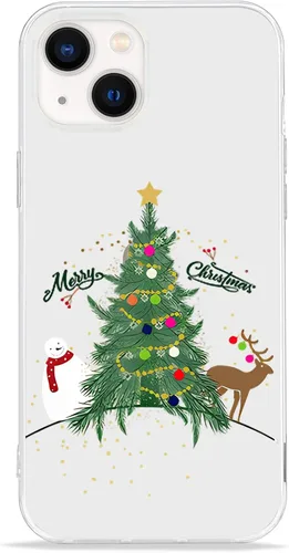 Vista 39 de LCHULLE Compatible con iPhone SE 2022/2020 Funda para iPhone 8 iPhone 7 Funda de Navidad Santa Vacaciones Diseño Transparente Claro Mujeres Hombres