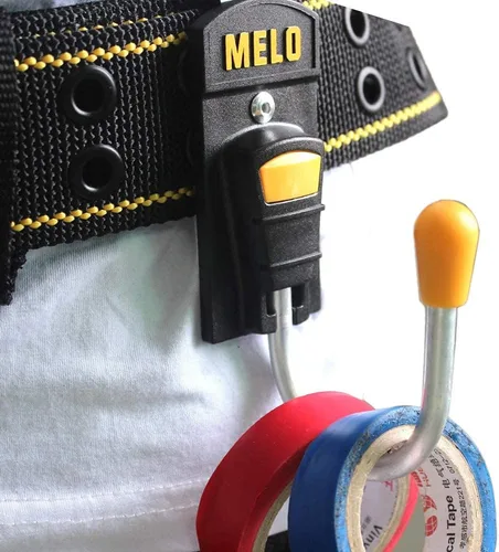 Vista 7 de MELOTOUGH 1 cinturón de herramientas acolchado con anillo en D y hebilla de rodillo de metal doble resistente y duradera, cintura ajustable + 2