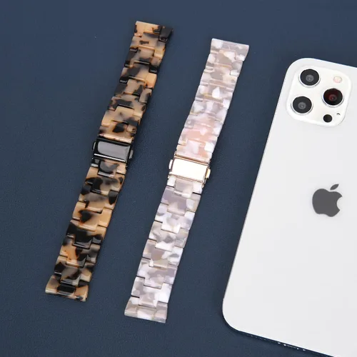 Vista 8 de AWSMOR - Correa compatible con Fitbit Versa 2 Band para mujeres y hombres, correa de resina con hebilla de acero inoxidable de repuesto para reloj