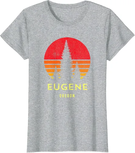 Vista 27 de Camiseta Eugene Oregon, Negro, S