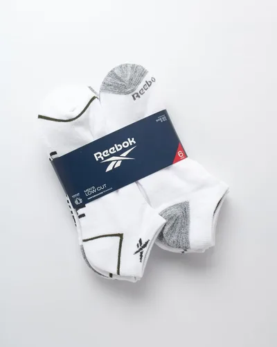Vista 2 de Reebok Calcetines acolchados básicos de corte bajo transpirables para hombre (paquete de 6)
