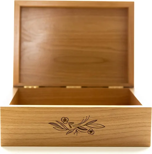 Vista 2 de Garden Of Flowers Alfred Lord Tennyson - Caja de recuerdos de madera con cita