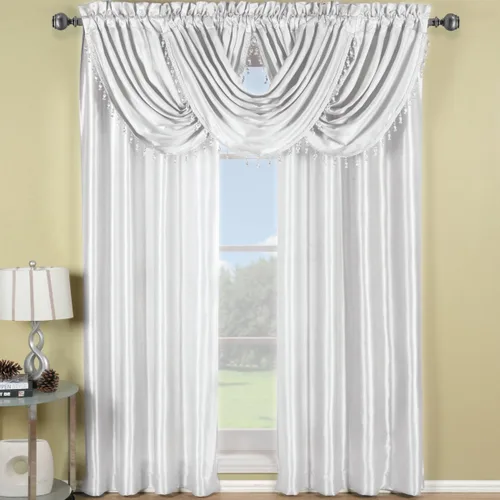 Vista 14 de Royal Hotel Bedding Soho - Cenefa con festón negro, patrón sólido de 35 x 30 pulgadas