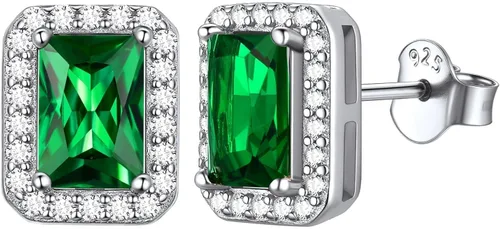 Vista 36 de ChicSilver Aretes de piedra natal para mujer de plata de ley 925