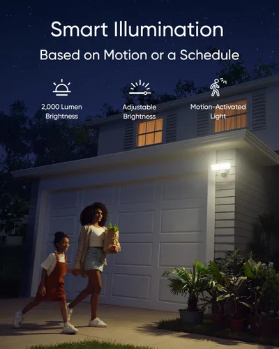 Vista 7 de eufy Security Cámara de reflector E340, paquete de 2 y HomeBase 3