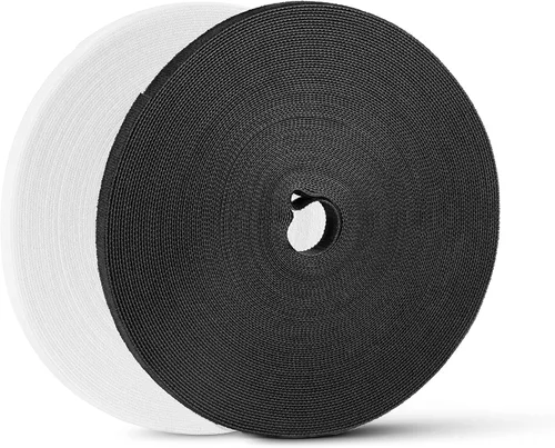 Vista 8 de BSELEYY - Amarres de Cable Reutilizables de 27 Yardas x 1 Pulgada - Correas de Cable Ajustables Cinta de Gestión de Cables Correas de Organización