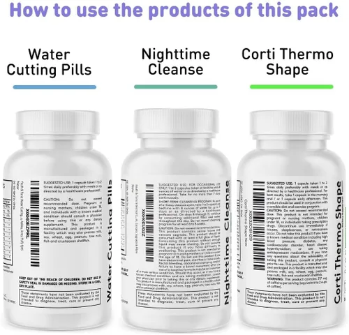 Vista 8 de Youth & Tonic Sculpt Shred Cleanse Detox 3X pastillas para perder peso: supresor del apetito, quemador de grasa, refuerzo de energía y limpieza