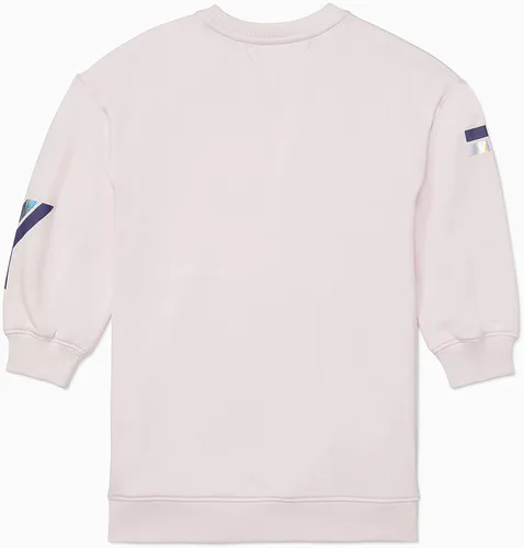 Vista 2 de Tommy Hilfiger Vestido tipo sudadera adaptable para niña con cierre de velcro en los hombros