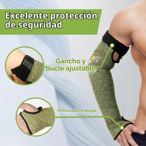 Vista 5 de Schwer CORE Mangas de Protección para Brazo S081, Mangas Resistentes a Cortes ANSI A5 con Orificio para el Pulgar, Manga de Soldadura Resistente a