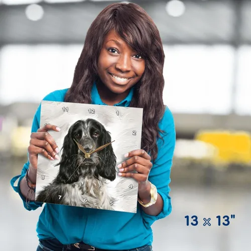 Vista 4 de 3dRose English Springer Spaniel 13x13 Wall Clock