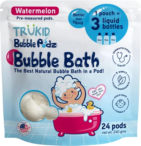 Vista 16 de TruKid Bubble Podz - Baño de burbujas para niños, niños pequeños y bebés, bomba de baño suave y refrescante sin lágrimas para piel sensible