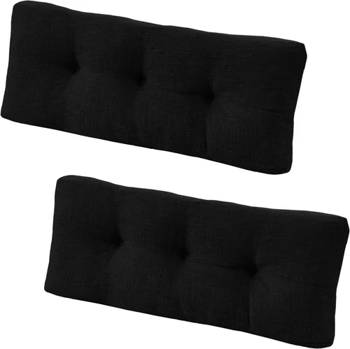 Vista 24 de downluxe Cojín de banco de interior para muebles de interior, cojín de asiento de banco de espuma texturizada, antideslizante, copetudo, 36 x 14 x 4