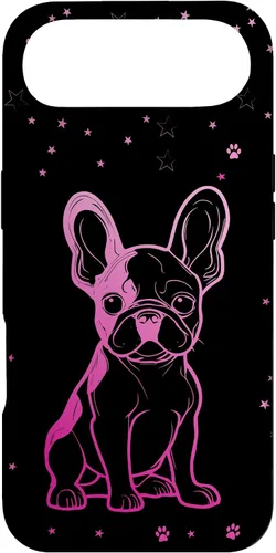 Vista 27 de Funda para iPhone 16 Bulldog francés con patrones abstractos para amantes de los perros