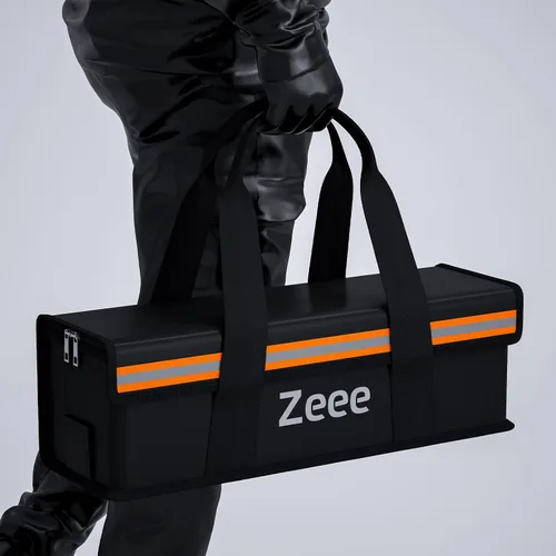 Vista 6 de Zeee Lipo Safe Bag Ebike Battery Bolsa de carga ignífuga (19.3 x 5.9 x 5.9 pulgadas) Capacidad grande a prueba de explosiones del bolso