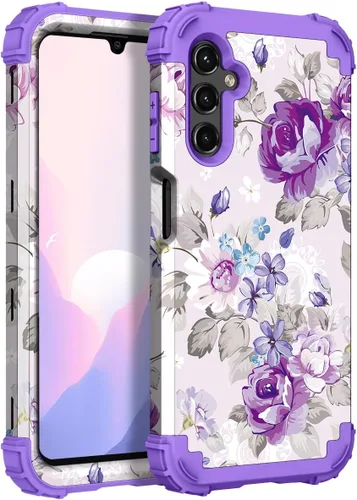 Vista 118 de Hocase Funda para Galaxy A37 5G, protección resistente a prueba de golpes, parachoques de goma de silicona suave+funda protectora híbrida